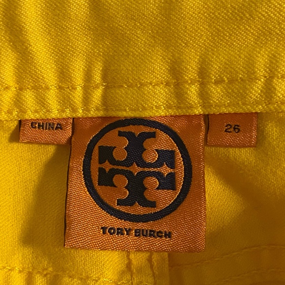 Tory Burch “Yellow Cropped Slim Boot Jeans” - Picture 6 of 6